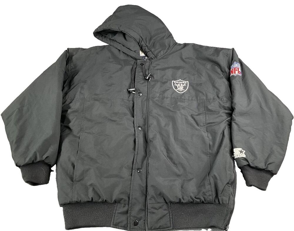Vintage Oakland LA Las Vegas Raiders Nike Starter Football Jacket M Heavy Warm
